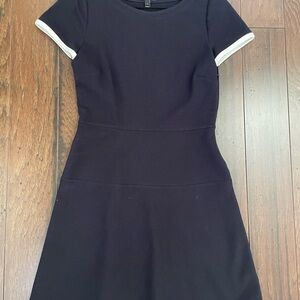 Jcrew size 4 navy and white a line dress